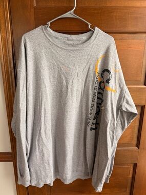 Vintage Carhartt Logo Light Grey Long Sleeve Tee